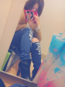 「RESEXXY（リゼクシー）のアイテム（チェスターコート）」を使った、Miiho.さん（レディース・165cm）の冬コーディネート