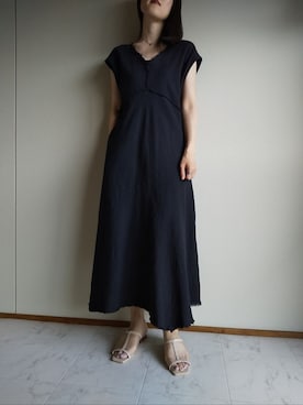 ネックレスを使った 黒ワンピース の人気ファッションコーディネート Wear