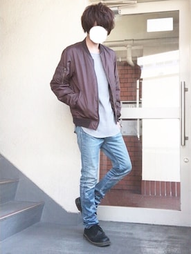 「Dr. Martens（ドクターマーチン）のDr.Martens VINTAGE1461（ブーツ）」を使った、n.y.a h.h さん（メンズ・165cm）の春コーディネート