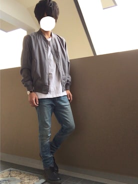 「Dr. Martens（ドクターマーチン）のDr.Martens VINTAGE1461（ブーツ）」を使った、n.y.a h.h さん（メンズ・165cm）の秋コーディネート