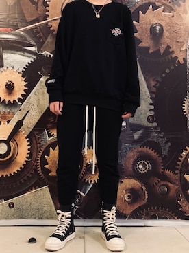 「ro（ロー）のアイテム」を使った、几鱼さん（メンズ・190cm）の春コーディネート