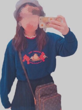 「LouisVuitton」｜「アイテム（ハンチング/ベレー帽）」を使った、はっぴーさん（レディース・162cm）の秋コーディネート