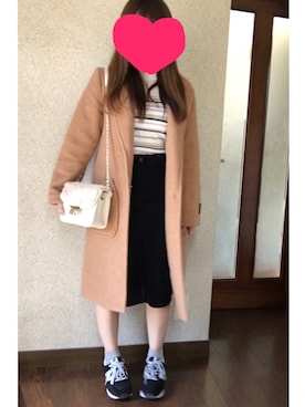「CECIL McBEE（セシルマクビー）のアイテム（チェスターコート）」を使った、ate ➵♡さん（レディース・155cm）の冬コーディネート