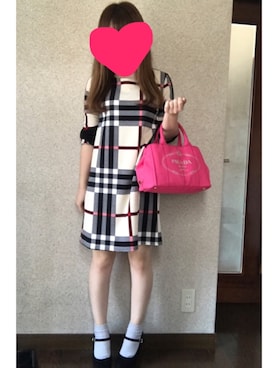 「プラダ」｜「アイテム（ワンピース/ドレス）」を使った、ate ➵♡さん（レディース・155cm）の春コーディネート