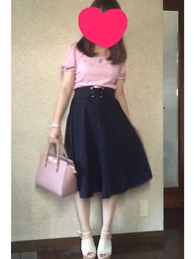 「tocco（トッコ）のアイテム（スカート）」を使った、ate ➵♡さん（レディース・155cm）の夏コーディネート