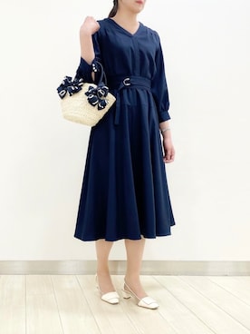 「ZOZOでしか買えない」｜「アイテム（ワンピース/ドレス）」を使った、tocco_kudoさん（レディース・165cm）の春コーディネート