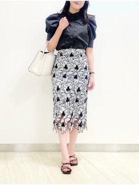 「ZOZOでしか買えない」｜「アイテム（スカート）」を使った、tocco_kudoさん（レディース・165cm）の春コーディネート