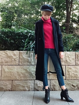 南明奈さん（レディース・160cm）の冬コーディネート