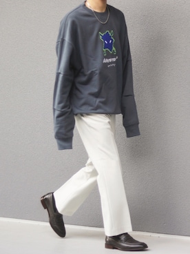 「ADER error」｜「アイテム（スウェット）」を使った、Takumaさん（メンズ・168cm）の春コーディネート