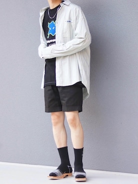 「ADER error（アーダーエラー）のアイテム（レッグウェア）」を使った、Takumaさん（メンズ・168cm）の夏コーディネート