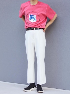 「MAISON KITSUNE」｜「アイテム（その他）」を使った、Takumaさん（メンズ・168cm）の夏コーディネート