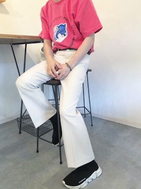 「MAISON KITSUNE」｜「アイテム（その他）」を使った、Takumaさん（メンズ・168cm）の夏コーディネート