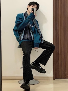 「chancechance（チャンスチャンス）のアイテム」を使った、Takumaさん（メンズ・168cm）の冬コーディネート