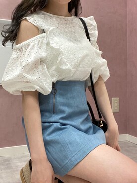 「コットンレース」｜HARUKIさん（レディース・157cm）の春コーディネート