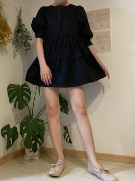 「Heather（ヘザー）のティアードチュニックブラウス　885432（シャツ/ブラウス）」を使った、HARUKIさん（レディース・157cm）の春コーディネート