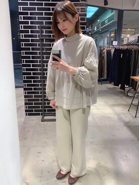 「SEVENDAYS=SUNDAY（セブンデイズサンデイ）のアイテム（シャツ/ブラウス）」を使った、SERINAさん（レディース・158cm）の春コーディネート