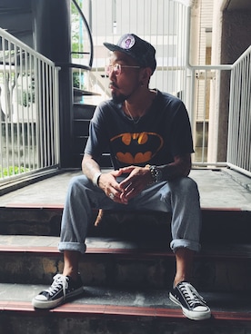 「RANDOLPH（ランドルフ）のアイテム」を使った、TERRYさん（メンズ・172cm）の夏コーディネート