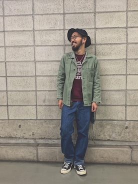 「CONVERSE（コンバース）のアイテム（デニムパンツ）」を使った、TERRYさん（メンズ・172cm）の冬コーディネート
