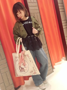 「RNA（アールエヌエー）のアイテム（財布/小物）」を使った、まみたすさん（レディース・152cm）の春コーディネート