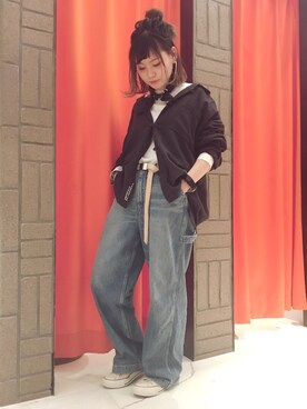 「RNA（アールエヌエー）のアイテム（財布/小物）」を使った、まみたすさん（レディース・152cm）の春コーディネート