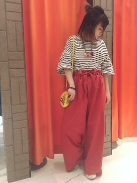 「バルーンスリーブ」｜まみたすさん（レディース・152cm）の春コーディネート