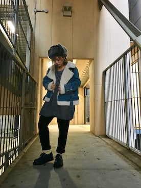 「RNA（アールエヌエー）のアイテム（その他アウター）」を使った、まみたすさん（レディース・152cm）の秋コーディネート