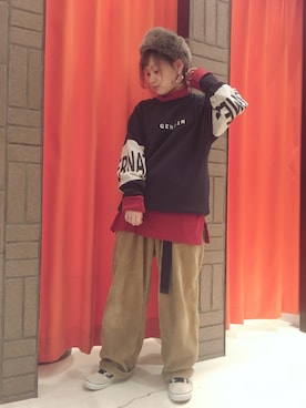 「RNA（アールエヌエー）のアイテム」を使った、まみたすさん（レディース・152cm）の冬コーディネート