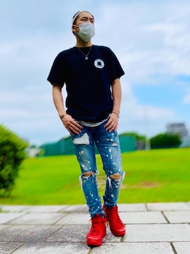 「PHENOMENON（フェノメノン）のアイテム（帽子）」を使った、RoBoRoさん（メンズ・175cm）の夏コーディネート