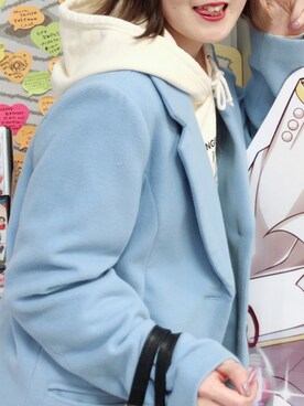 「CIAOPANIC TYPY（チャオパニックティピー）のアイテム（チェスターコート）」を使った、おもちさん（レディース・155cm）の冬コーディネート