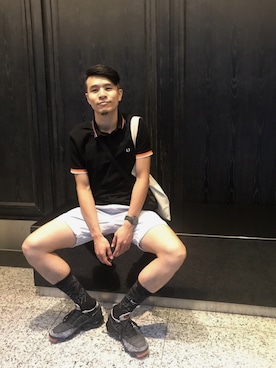 「travel」｜「アイテム（腕時計）」を使った、Steven Pengさん（メンズ・180cm）の夏コーディネート