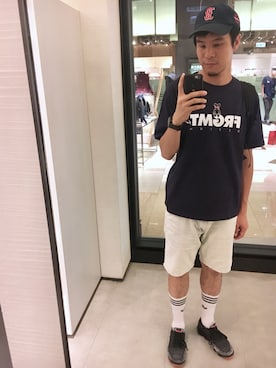 「fragment design（フラグメントデザイン）のアイテム（トップス）」を使った、Steven Pengさん（メンズ・180cm）の秋コーディネート