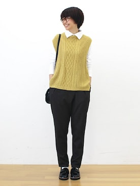 「Live in comfort（リブインコンフォート）のアイテム」を使った、リブイン_フェリシモさん（レディース・161cm）の秋コーディネート