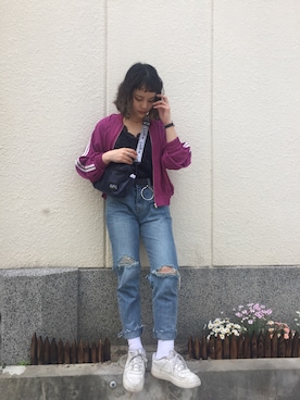 「SPINNS（スピンズ）のアイテム（ジャケット/アウター）」を使った、fumiさん（レディース・151cm）の春コーディネート