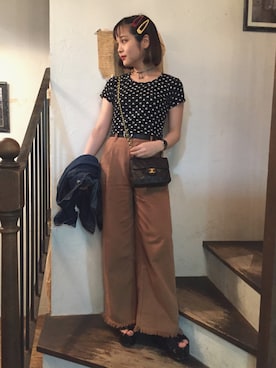 「GRL（グレイル）のアイテム（デニムジャケット）」を使った、fumiさん（レディース・151cm）の春コーディネート