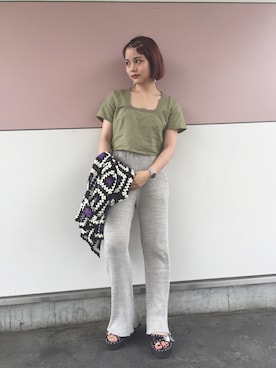 「Another Edition」｜「アイテム（その他）」を使った、fumiさん（レディース・151cm）の夏コーディネート