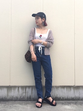 「Teva（テバ）のアイテム（シューズ）」を使った、fumiさん（レディース・151cm）の夏コーディネート