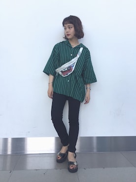 「PLST（プラステ）のアイテム」を使った、fumiさん（レディース・151cm）の夏コーディネート