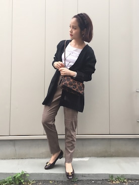 「アイテム（カチューシャ）」を使った、fumiさん（レディース・151cm）の秋コーディネート