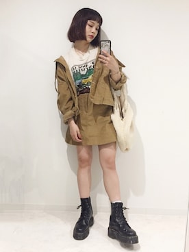 「Another Edition（アナザーエディション）のアイテム」を使った、fumiさん（レディース・151cm）の秋コーディネート