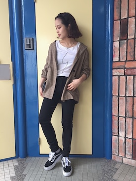 「PLST（プラステ）のアイテム」を使った、fumiさん（レディース・151cm）の秋コーディネート