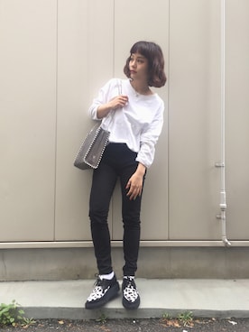 「PLST（プラステ）のアイテム」を使った、fumiさん（レディース・151cm）の秋コーディネート