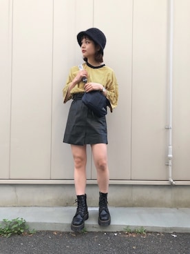 「EMODA（エモダ）のアイテム（帽子）」を使った、fumiさん（レディース・151cm）の秋コーディネート