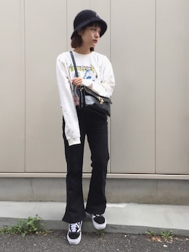 「EMODA（エモダ）のアイテム（帽子）」を使った、fumiさん（レディース・151cm）の秋コーディネート