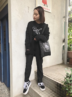 「THRASHER（スラッシャー）のアイテム」を使った、fumiさん（レディース・151cm）の秋コーディネート