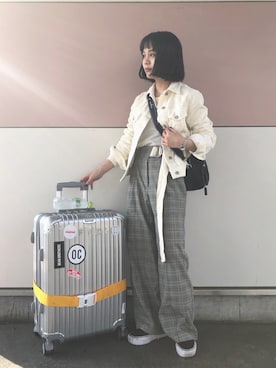 「agnes b.（アニエスベー）のアイテム（バッグ）」を使った、fumiさん（レディース・151cm）の秋コーディネート