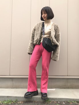 「agnes b.（アニエスベー）のアイテム（バッグ）」を使った、fumiさん（レディース・151cm）の秋コーディネート