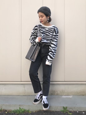 「EVRIS（エヴリス）のアイテム（トップス）」を使った、fumiさん（レディース・151cm）の冬コーディネート