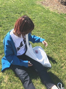 「MOUSSY（マウジー）のアイテム（カーディガン/ボレロ）」を使った、fumiさん（レディース・151cm）の春コーディネート