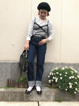 「A.P.C.（アーペーセー）のアイテム（パンツ）」を使った、fumiさん（レディース・151cm）の春コーディネート