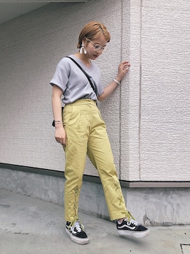 「Ameri（アメリ）のアイテム」を使った、fumiさん（レディース・151cm）の夏コーディネート